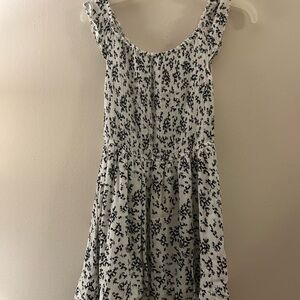 Chic Black and White Floral Dress